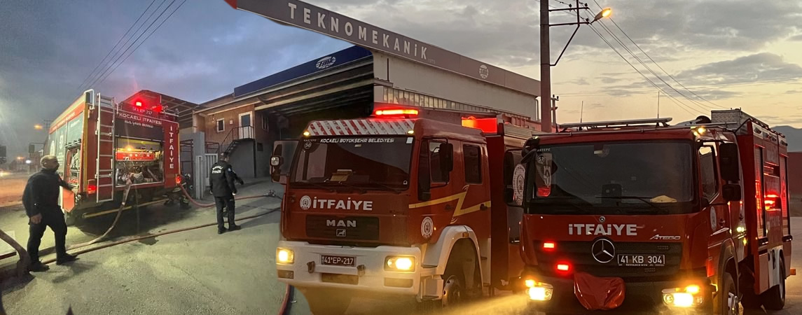 Fire Breaks Out at Steel Construction Manufacturing Facility in Kartepe